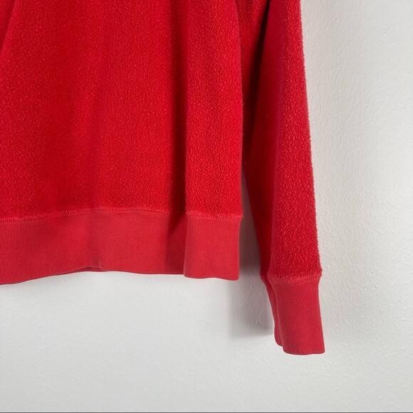 Soul Cycle Red Terrycloth Long Sleeve Asymmetrical Front Zipper Sweatshirt - XS - Picture 5 of 10